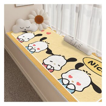 Cartoon children's cashmere-like bay window mat bedroom absorbent cold-proof bedside blanket balcony home tatami window mat
