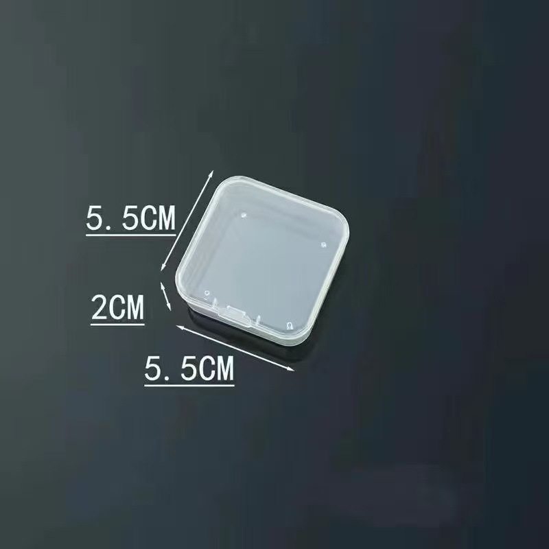 Rectangular Transparent Plastic Box Bean Storage Box Pp Flip Box Hardware Plastic Parts Packaging Empty Box Small Box