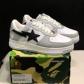 Bape sta - white, gray and black
