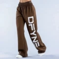 Coffee brown wide-leg pants - white label