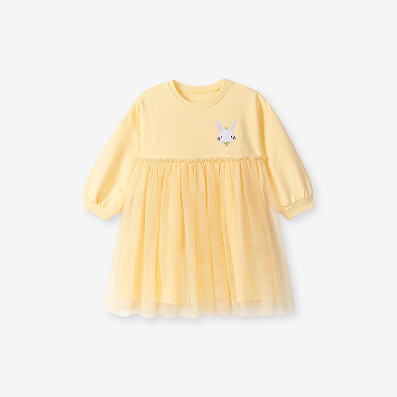 [Style] Children's Clothing Wholesale, Tulle Girls' Dress, Autumn Kids' Princess Dress, Cartoon Cotton Kids' Dress