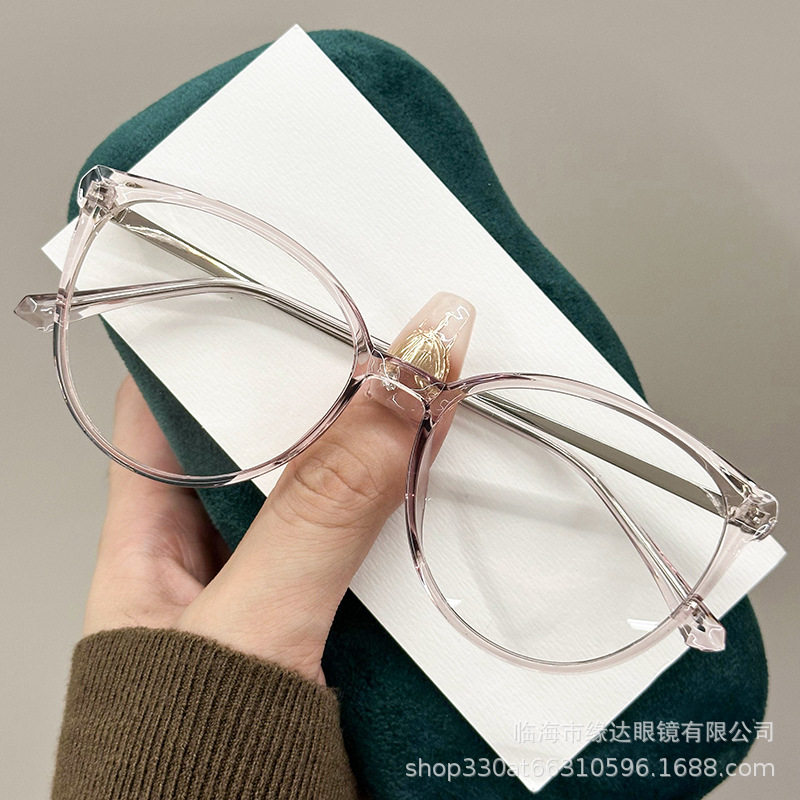 Ultra-light Retro Leopard Cat's Eye Glasses Frame Women's Myopia Can-match Square Round Face Plain Oval Hawksbill Eye Frame
