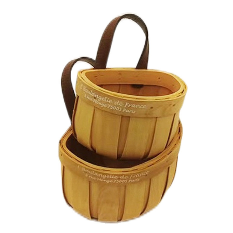 Nordic Woven Basket Kitchen Ginger and Garlic Storage Basket Wall-Mounted Basket Retro Letter Storage