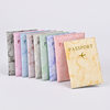 New Hot Selling Macaron Color Marble Pattern Passbook Bag Ultra-thin ID Clip Passbook for Men and Women Traveling Abroad