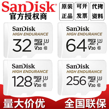 Sandisk Security Memory Card Tf Card 32g 64g 128g 256g Dedicated for Surveillance Cameras and Driving Recorders