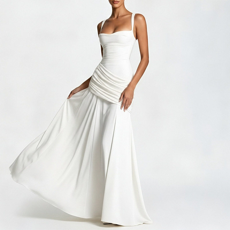 Summer Womens Dress Elegant Sleeveless Waist Defined Flared Design Perfect for Parties and Events Wholesale