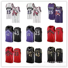 Jersey Carter Raptors Siakam Basketball Suit Lori 7 Van Freet 23 Vintage Embroidered McGrady