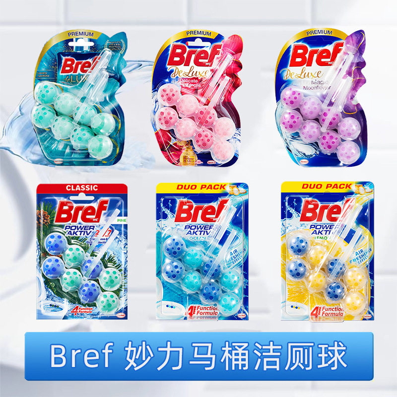 [2 подвесные установки] Miaoli Bref Henkel импортировала шарик для чистки унитазов, дезодорирующий спиртовой раствор для чистки унитазов, чистящий унитаз Изображение 1