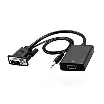 Foreign Trade Cross-Border Vga to HDMI Converter Vga Male to Female with Audio for Tv Adapter Cable Conversion for Computers