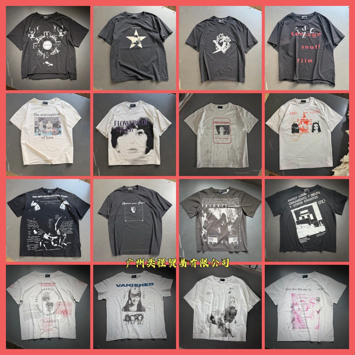 คอลเลกชันเสื้อยืดพิมพ์ลายสำหรับคนรุ่นสองผู้มั่งคั่ง สไตล์เดียวกัน เสื้อยืดลำลองแขนสั้นทรงหลวม แนวไฮสตรีท สำหรับผู้ชายและผู้หญิง