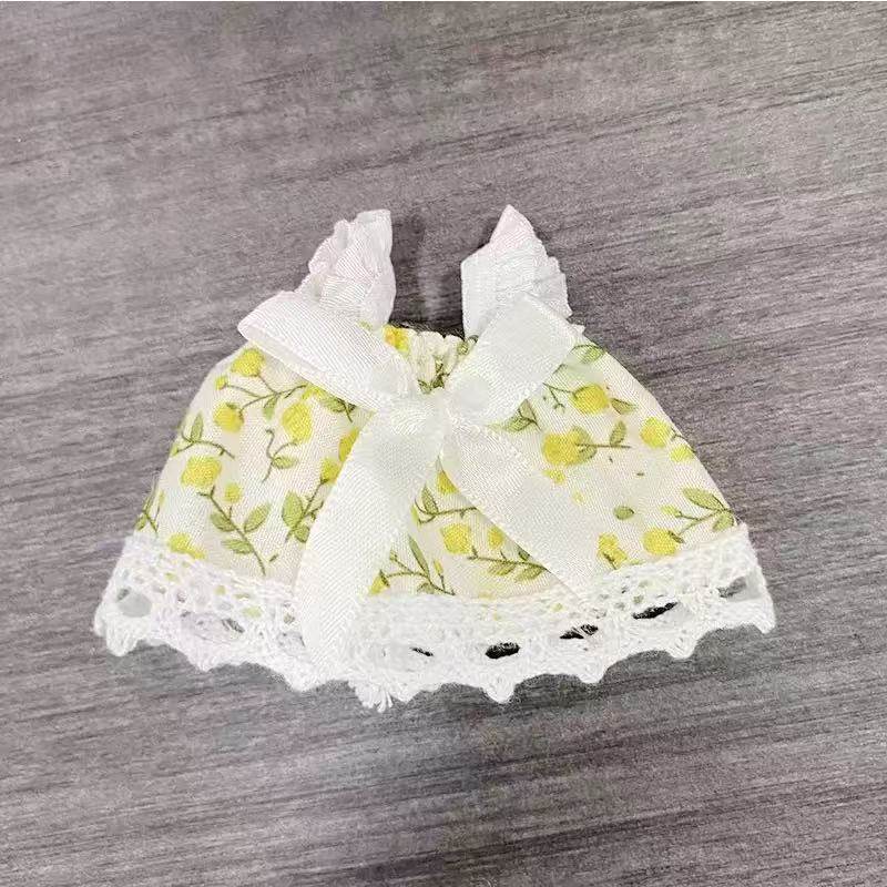 可爱迷你帆布包毛绒玩偶格子包西高地公仔扭棒小狗配饰格子裙娃衣