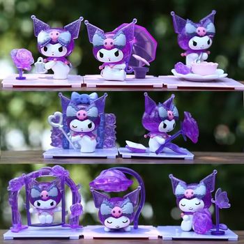 New Trendy Flower-Growing Kuromi Series Doll Blind Box Creative DIY Micro-Landscape Decoration Ornaments