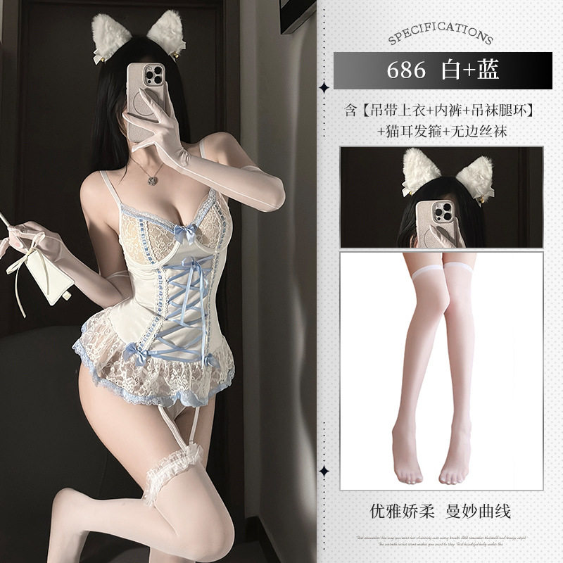 ホワイト(ワンピース+レッグリング*2+パンツ)+W1ホワイト+P56ホワイト