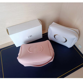 New Perfume Bag Set, White Space Cotton, Super Soft, Portable Cosmetic Storage Bag, Cosmetic Bag