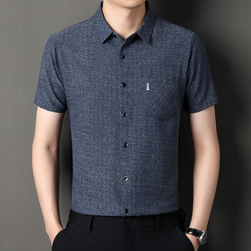 Áo Sơ Mi Nam Ngắn Tay Hàng Mùa Hè Trung Niên
