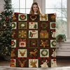 2025 New Amazon Christmas Blanket Cross-Border Santa Claus Christmas Tree Flannel Blanket Pink Throw Blanket