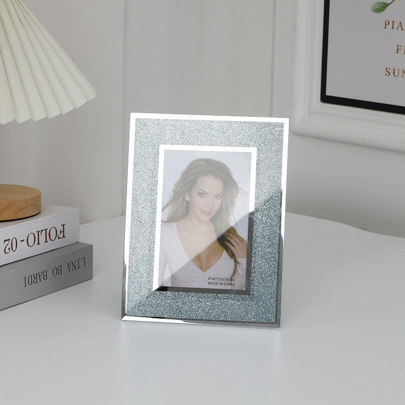 Modern Simple Photo Frame Portable Picture Frame Landscape Photo Frame Bedroom Decorative Ornaments Crystal Glass Photo Frame Wholesale