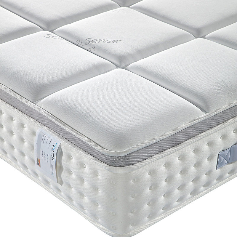 Zero-Pressure Memory Foam Five-Star Hotel Mattress, Dual-Use Soft and Firm Natural Latex, Individually Pocketed Spring Mattress for Guesthouses