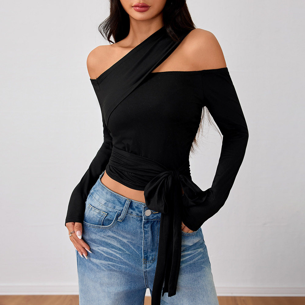 Womens Street Style Long Sleeve T Shirt Irregular Design Trendy Look Spring Summer Fashion Wholesale Available