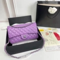 Purple silver buckle sheepskin