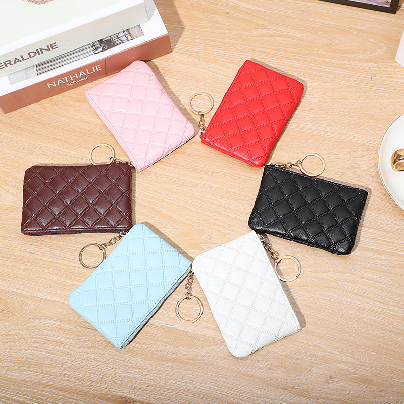 Factory Direct Sales Hot Selling Export Wholesale Small Bag Women's Pu Coin Purse Coin Bag Key Coin Card Bag Cosmetics Bag
