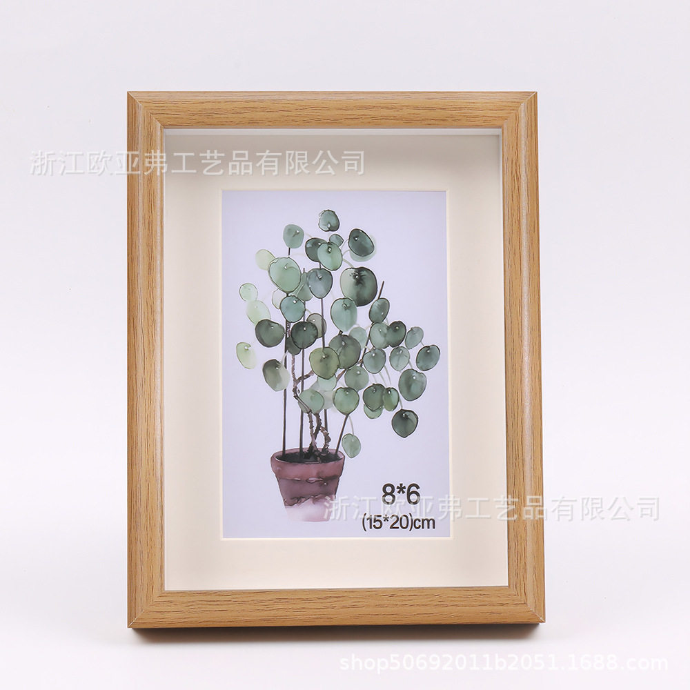 Wooden three-dimensional hollow creative photo frame table wholesale 678 10 inch A4 Nordic wall square oil painting stick picture frame
