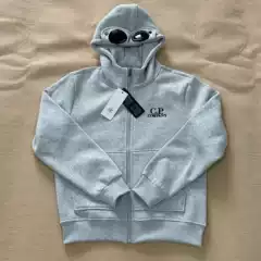 C.P Cross-Border Factory Company Cardigan Fleece-Lined Sweatshirt Lens Badge Embroidered Letters European and American Trendy Brand Men and Women