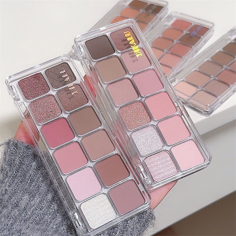 DIKALU12 color eye shadow cement plate matte earth color matte pearlescent milk tea eye shadow plate cross-border color makeup