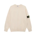 612 round neck spliced ​​sleeves apricot color