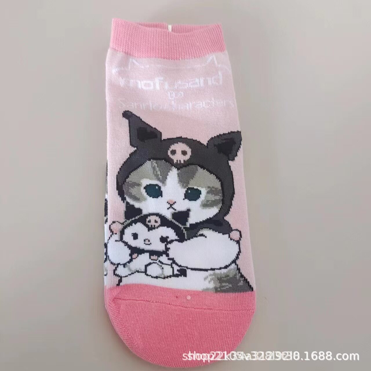 日单mofusand鲨鱼猫库存炸虾猫系列外贸出口女卡通棉袜短袜可爱袜