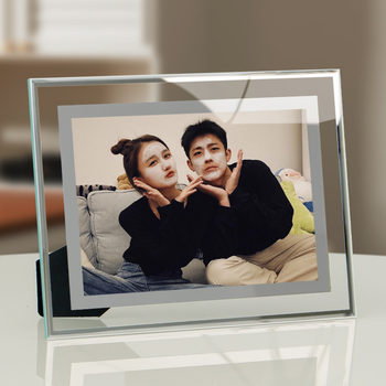 A4 glass photo frame transparent crystal honor certificate frame phase table advanced sense empty frame 6 7 inch 8 inch factory outlet