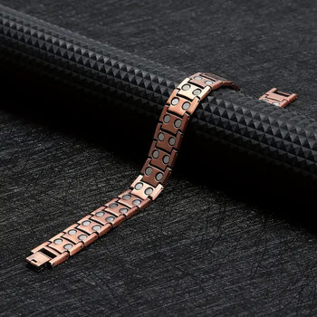 Cross-Border Hot-Selling Bronze-Colored Magnetic Eco-Energy Bracelet Men's Jewelry Wholesale in Stock Suitable for Anniversary Celebrations