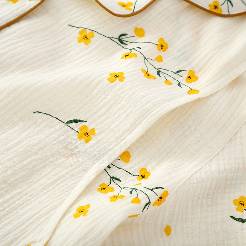 Pure Cotton Spring and Autumn Moon Suit Double Gauze Pregnant Women's Pajamas Thin Postpartum Breast-feeding Cotton Long-sleeved Home Suit