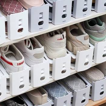 Factory Thickened Three-gear Adjustable Shoe Rack Home Dormitory Finishing Artifact Shoe Cabinet Storage Double-layer Shoe Bracket