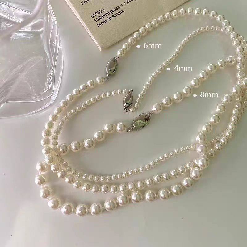 Fever Same Style Imitation Natural Freshwater Shijia Pearl Necklace Women's Clavicle Necklace New Hot Style Accessible Luxury Niche