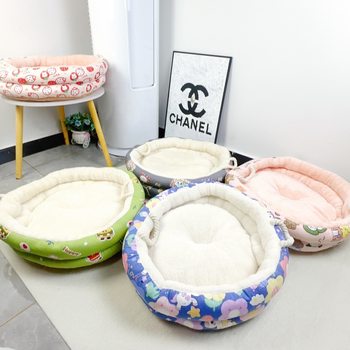 Autumn and Winter Thickened Cat Kennel Small and Medium-sized Dog Cat Cotton Cloth fleece-lined Portable Nest Universal Pet Products for Cats and Dogs