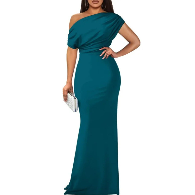 Elegant French Style Off Shoulder Bodycon Dress Summer Collection Slim Fit Chic Design Perfect for Parties and Events