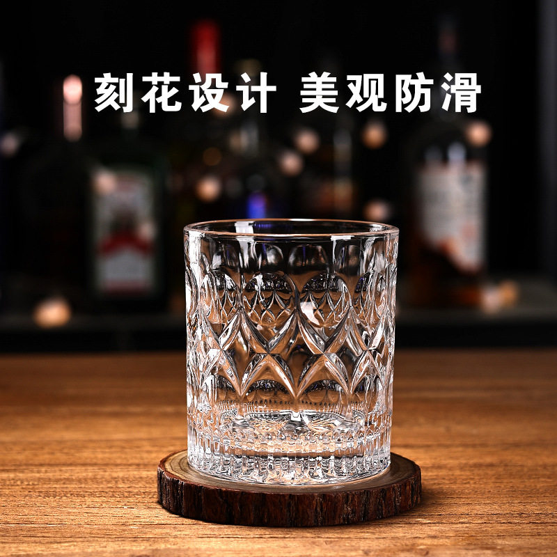 Whiskey Glass Ins Style Scandinavian Classical Wine Glass Crystal Glass Octagonal Home Wine Set Beer Glass