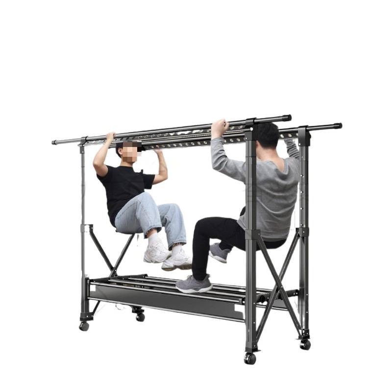 Floor-Standing Folding Clothes Drying Rack for Indoor Home Use, Balcony, Outdoor Bedroom, Quilt Drying, Adjustable Clothes Rack, Clothes Rod