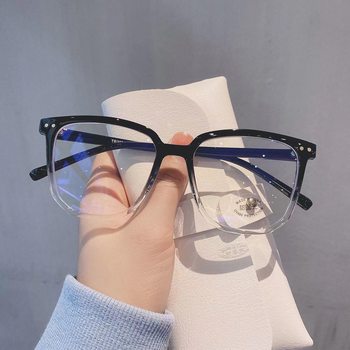 Glasses Frame Wholesale Flat Glasses Anti-Blue Light Myopia Glasses Finished Prescription Square Frame Glasses for Men and Women in Stock
