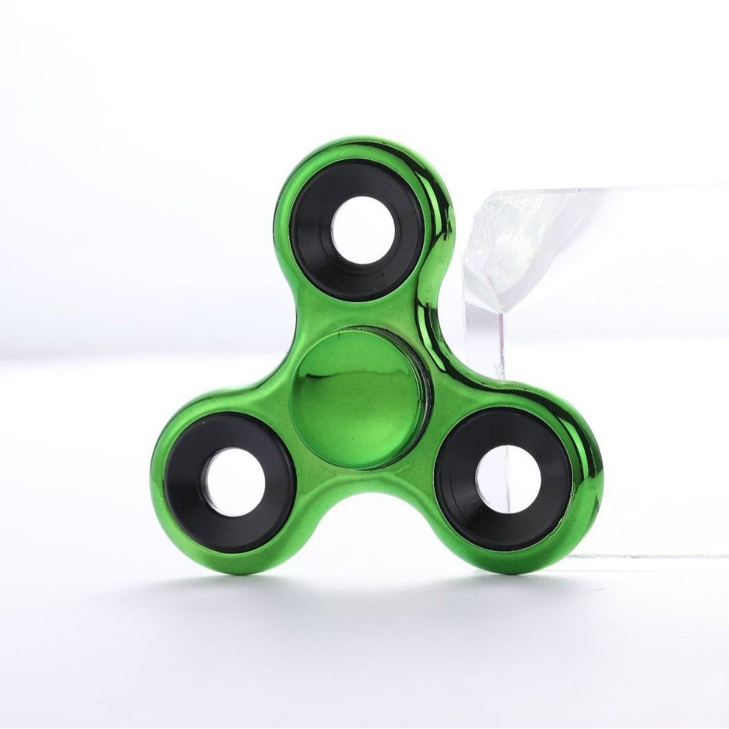 New electroplated fingertip gyro adult children decompression finger room Tuo toy ABS plastic bracket factory wholesale