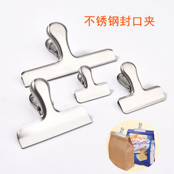 Stainless Steel Sealing Clip Ins Scandinavian Style Dovetail Clip Fresh-Keeping Moisture-Proof Sealing Clip 12cm Snack Clip Food Sealing Clip