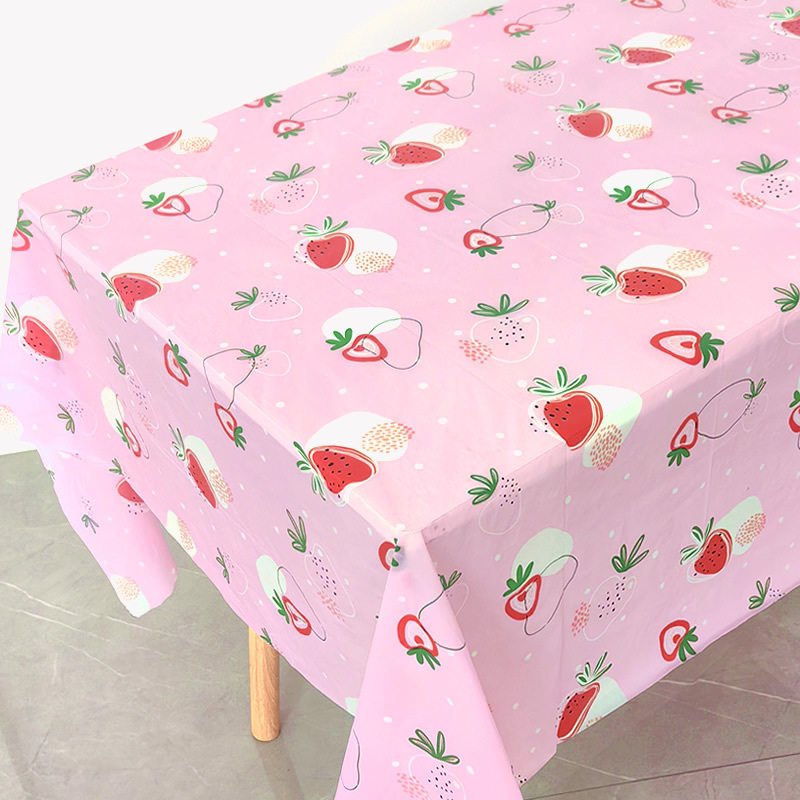 Disposable Tablecloth Kindergarten Party Small Fresh Printed Plastic Waterproof Tablecloth Home Square