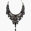 Gothic choker lace necklace women's necklace simple exaggerated black clavicle chain fake collar handmade jewelry