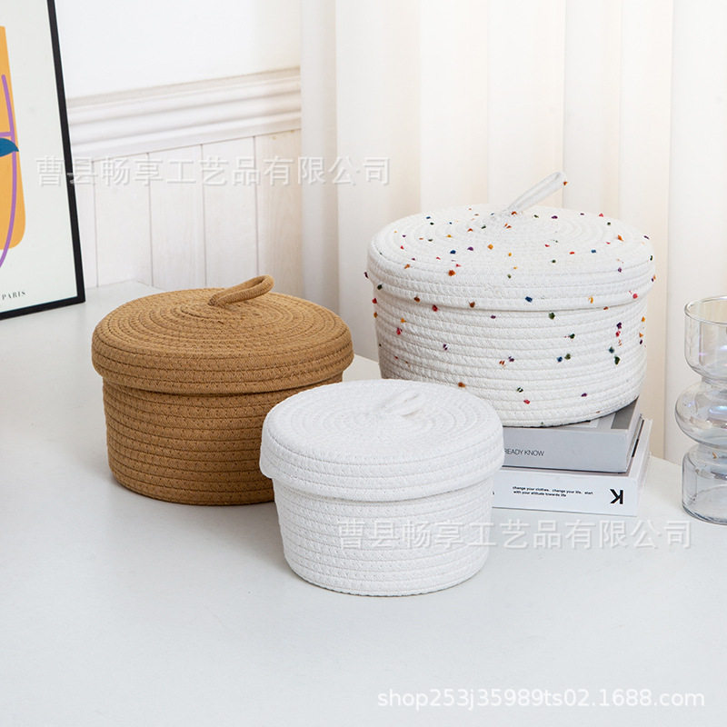Desktop Storage Box, Storage Container, Miscellaneous Items, Snacks, Cosmetics Storage Basket, Snack Basket, Woven Cartoon Storage