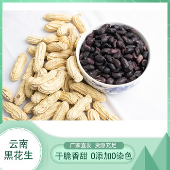 24 Years New Black Peanuts, Colorful Purple Skin, Sun-Dried Peanuts, Raw Snacks with Shells, Yunnan Specialty, Free Shipping