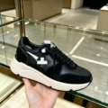 Black leather stitching/guangzhou high-end goods