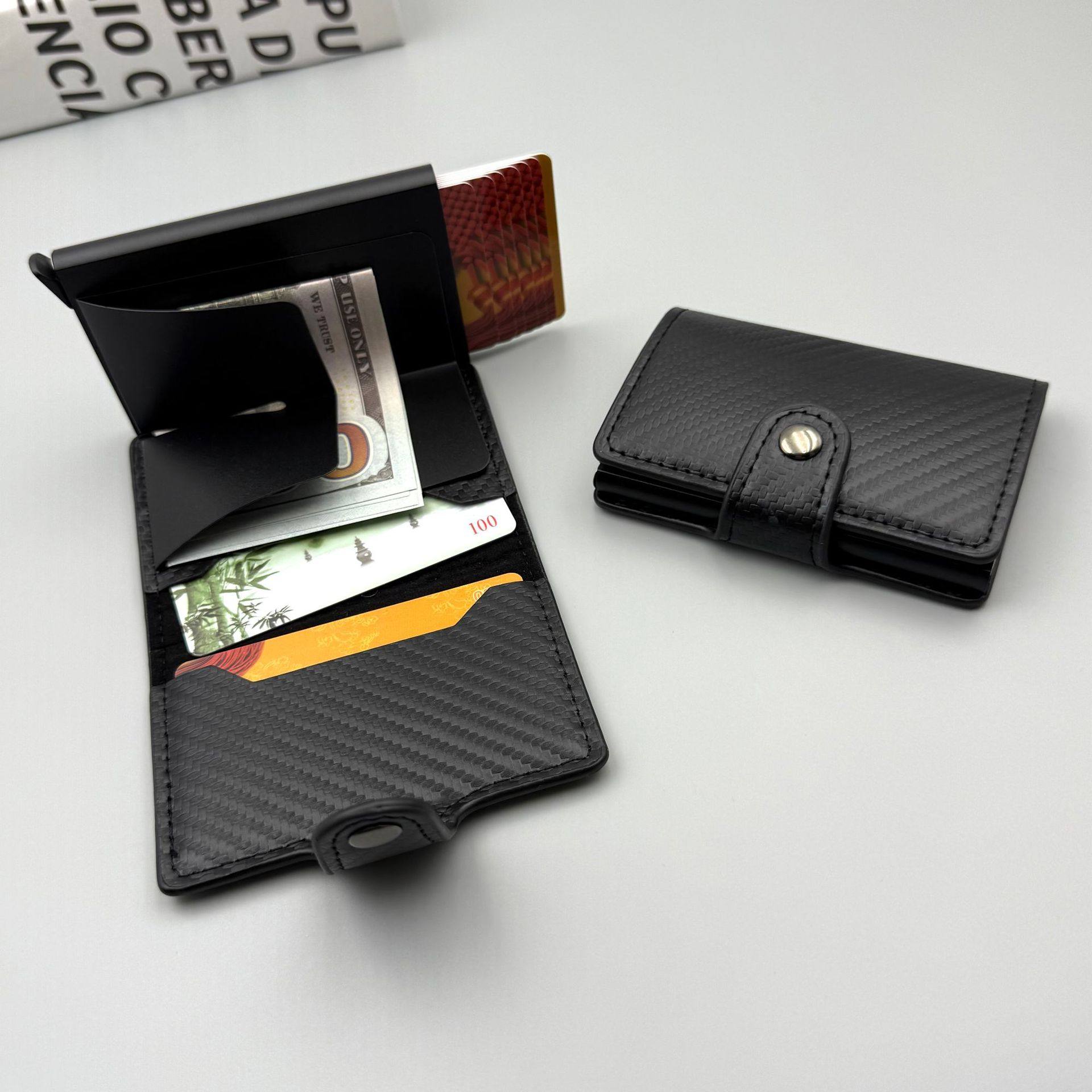 Manufacturer Wholesale Rfid Aluminum Box Shielding Anti-Theft Credit Card Aluminum Alloy Card Holder Men's Multi-Card Cross-Border Wallet