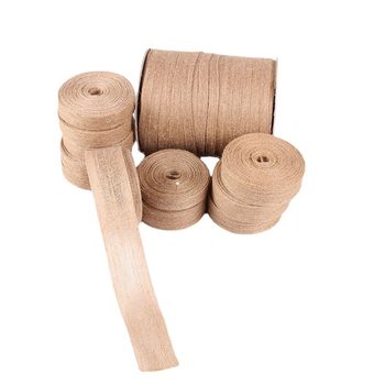 Factory Jute Rope Webbing Linen Ribbon Fishing Woven Linen Packaging Butterfly Silk DIY Ribbon Packaging Ribbon