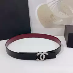 Modern Decorative Accessories Paired with a Denim Dress, Double-Sided Belt, New Style, High-End Chanel-Style First-Layer Leather Belt